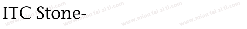 ITC Stone字体转换